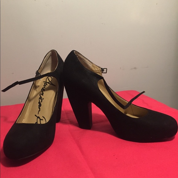 American Rag Cie, black suede shoes size 8 - Picture 7 of 8